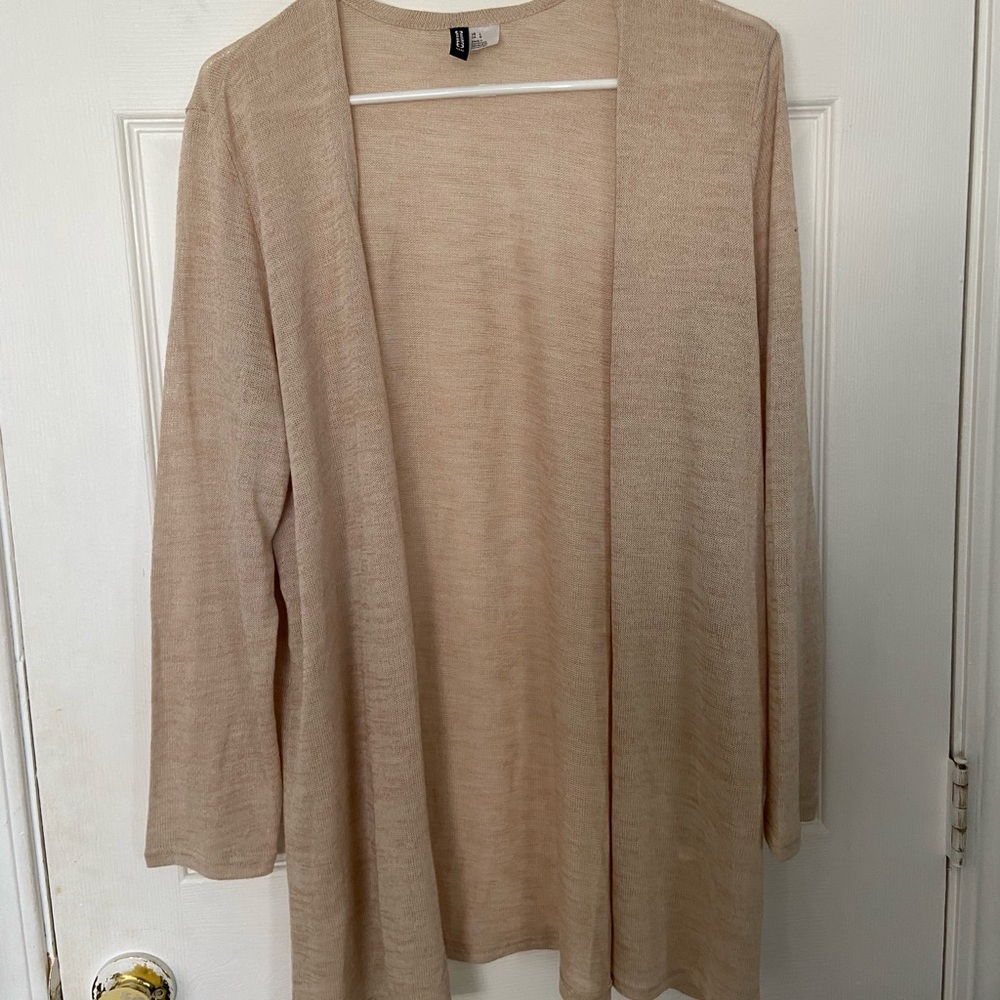 H&M light n flowy cream cardigan